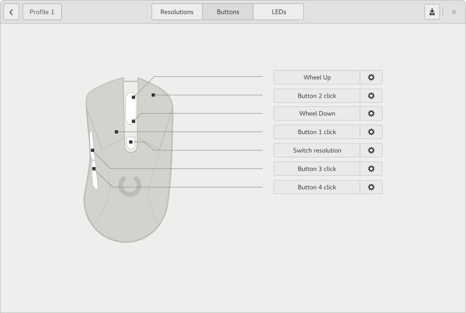 Button assignment stack page